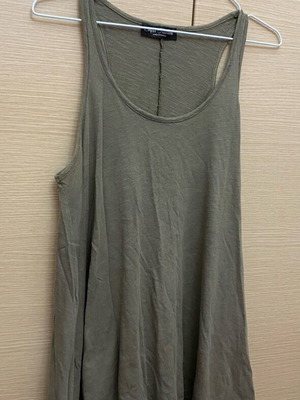 Cotton khaki asymmetrical t-shirt size M like new
