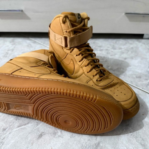 Nike Air Force 1 High Flax like new, size 46, beige brown