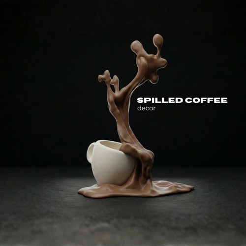 Spilled Coffee 3D Decor new