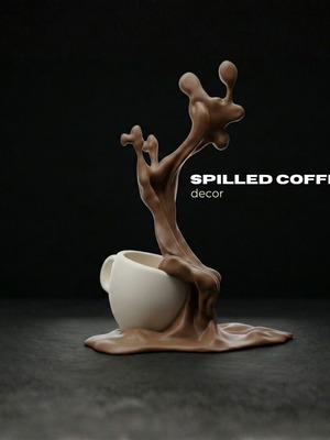 Spilled Coffee 3D Decor new