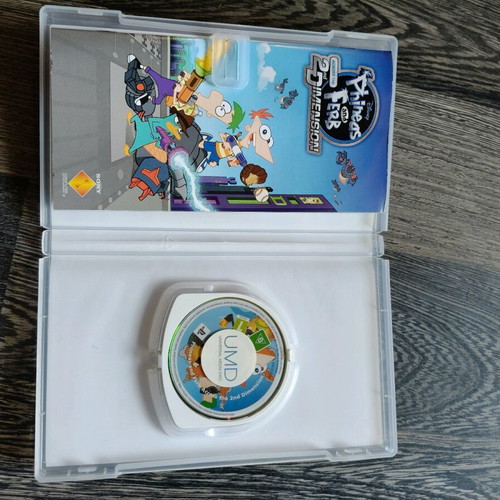 Phineas and Ferb Across the 2nd Dimension PSP game used