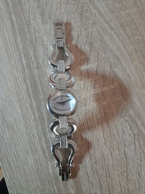 Ρολόι Roberto Cavalli γυναικείο ασημένιο σε μοντέρνες γραμμές like new