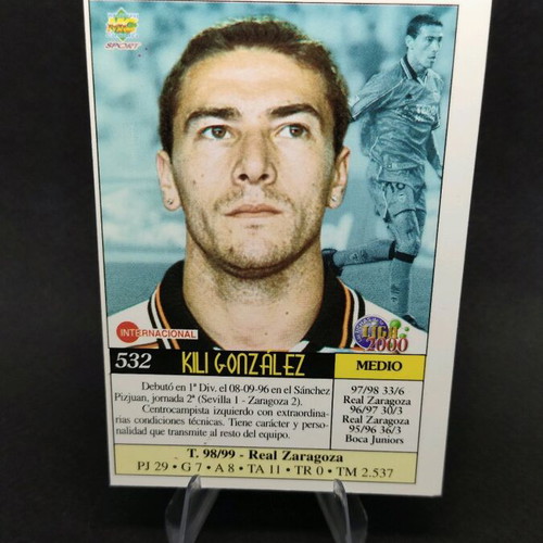 Kily Gonzalez Valencia 1999-2000 collectible card used