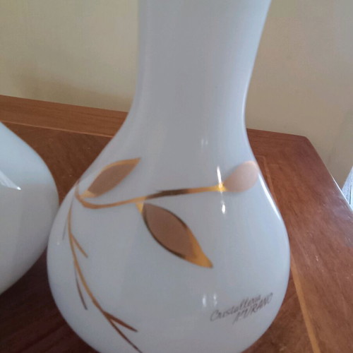 Murano vases vintage 20 cm like new, set of two