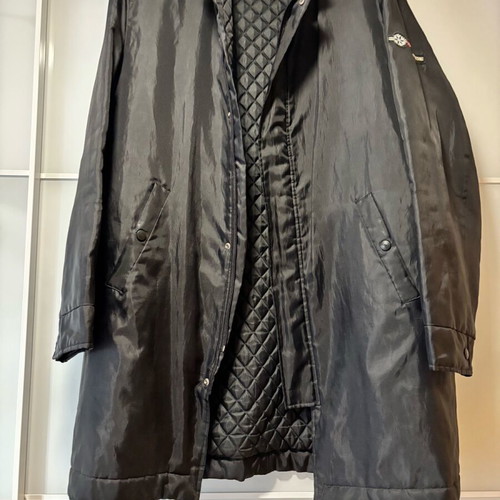 Guess Original Men's Trench Coat XL Black with Quilted Lining New