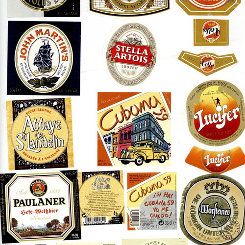 Beer labels used, Greek and foreign