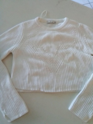 Cotton crop top Zara like new, white, size M