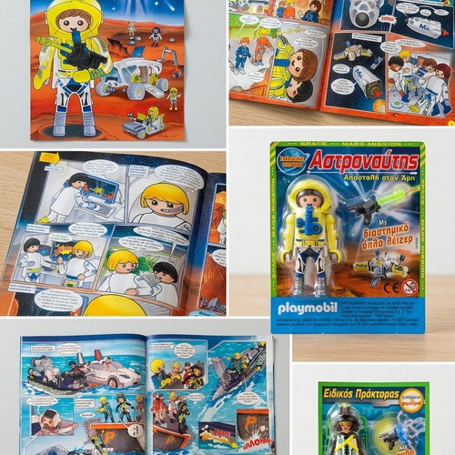 Playmobil Comics Set with Special Agent and Astronaut Figures new