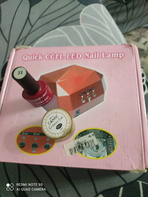 Nail lamp set with semi-permanent and gel like new