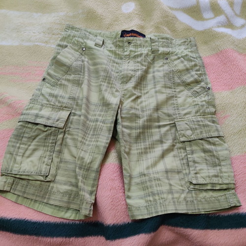 Original Jeans Mississippi men's bermuda shorts used, 100% cotton, green, size L