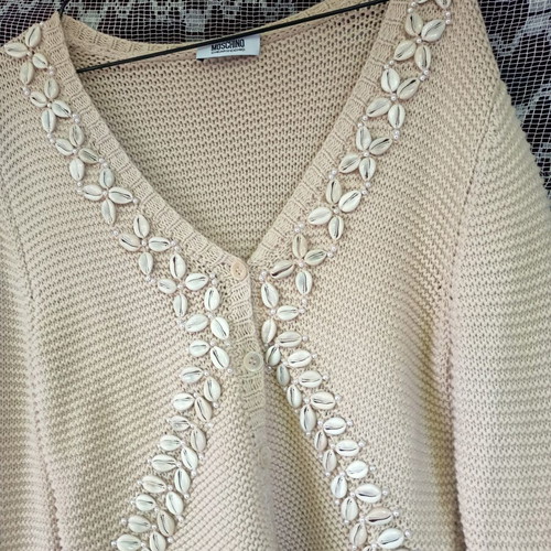 Moschino Cheap and Chic summer cotton cardigan like new, size M, beige