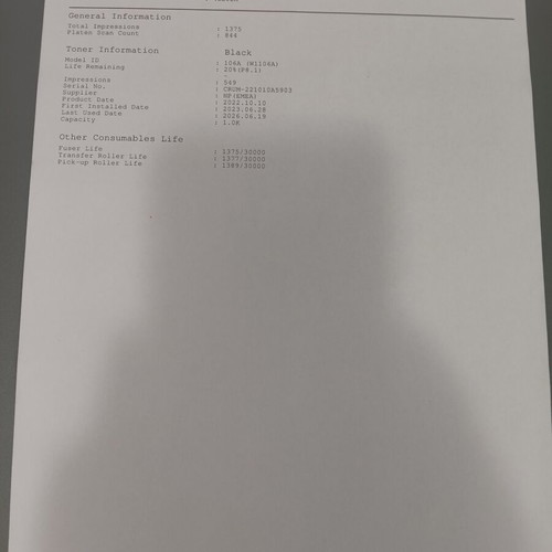 HP LaserJet Pro MFP 135A multifunction printer like new with toner 2K
