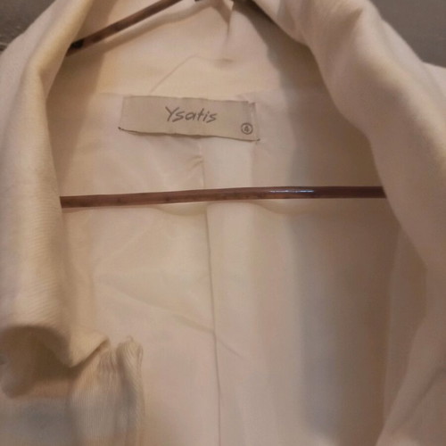 Women's jacket used white cotton with silver buttons