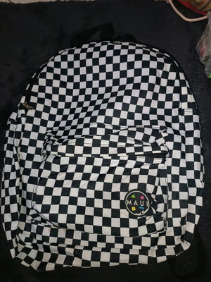 Checkerboard backpack like new, also suitable as school bag