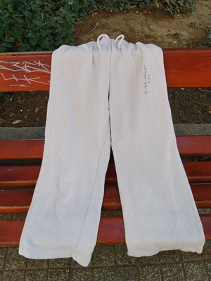 Zara Kids παιδικό αθλητικό παντελόνι με φαρδιά γραμμή μεταχειρισμένο, μέγεθος 11-12 ετών, ανοιχτό γκρι