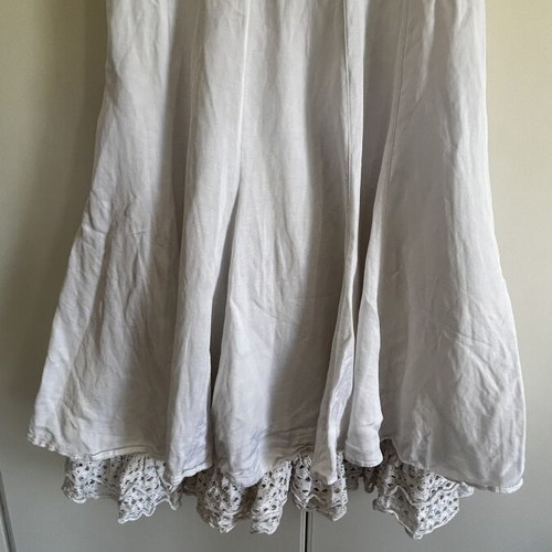 Forel white plus size boho dress with crochet and lace, like new