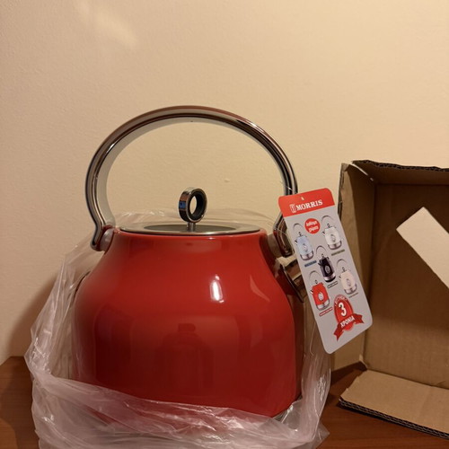 Morris Retro R20812WKR electric kettle 1.7L 2200W, red