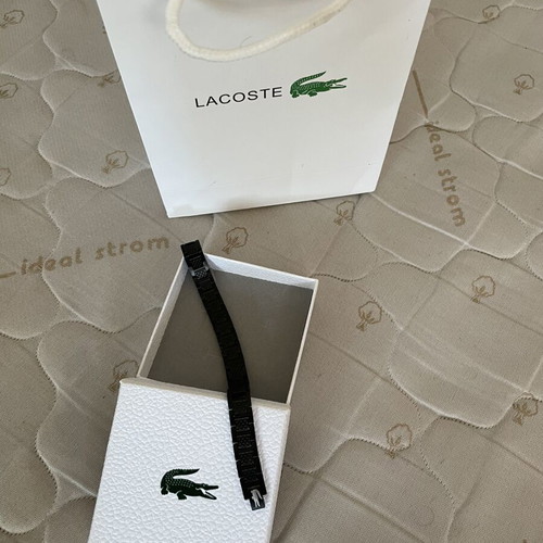 Lacoste Link Bracelet black stainless steel new