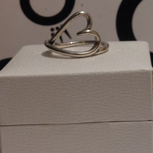 Pandora heart ring new, irregular shape, silver