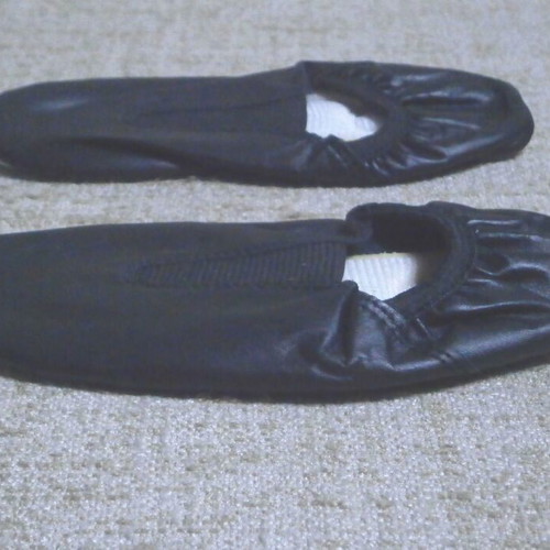 Soft Leather SHEDDO Ballet Shoes Size 31 New Black