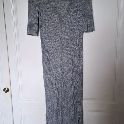 H&M women's grey ankle-length dress like new size M