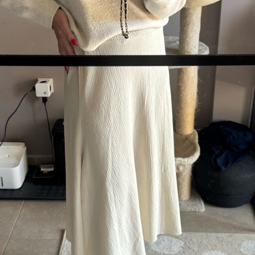 Elegance skirt used, white and beige, size L