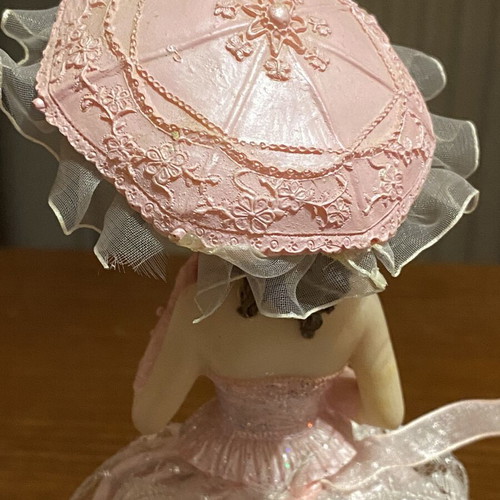 Victorian Style Figurines Set with Fabric Details like new