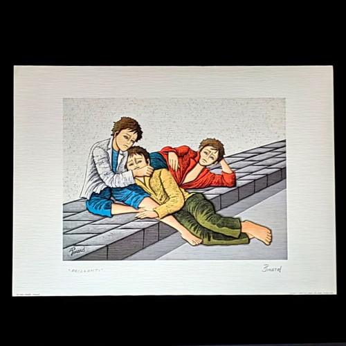 Pinard Orizzonti lithograph art print, like new