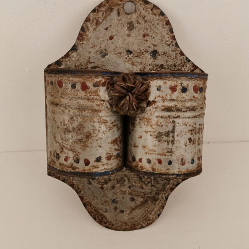 Tin Cutlery Holder used, 1930s vintage