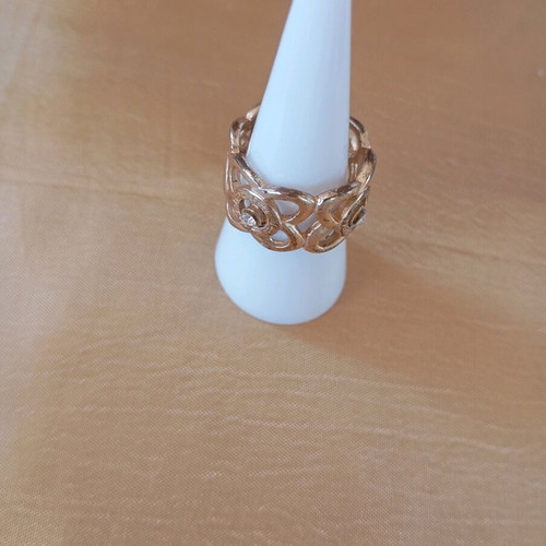 Gold matte ring with zircon new, size 18