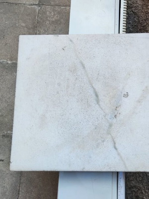 Marble table surface used, 65.5×65.5 cm
