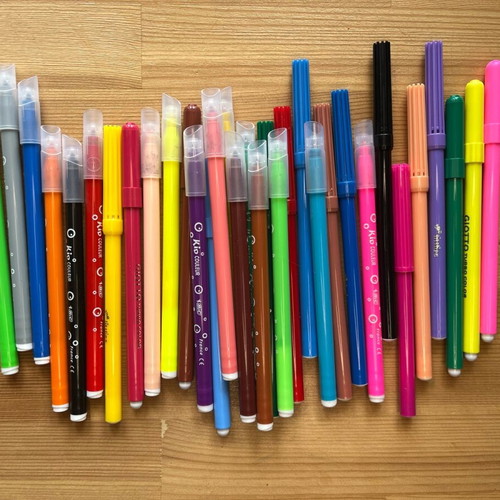 Set of used pencils, Faber Castell and Giotto colored pencils and more