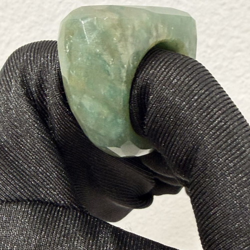 Amazonite ring from Madagascar new, green