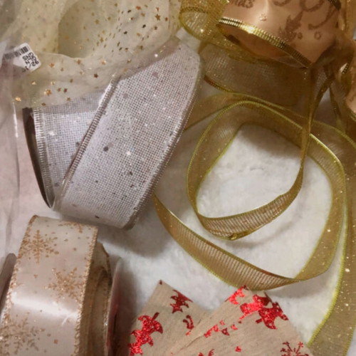 Christmas tree ornaments like new, branches and garlands