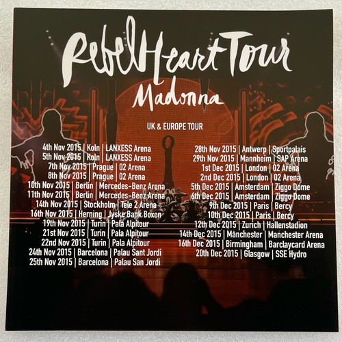 Madonna Rebel Heart Tour box set used, special autographed edition