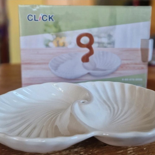 Porcelain and bamboo salad and nut set new