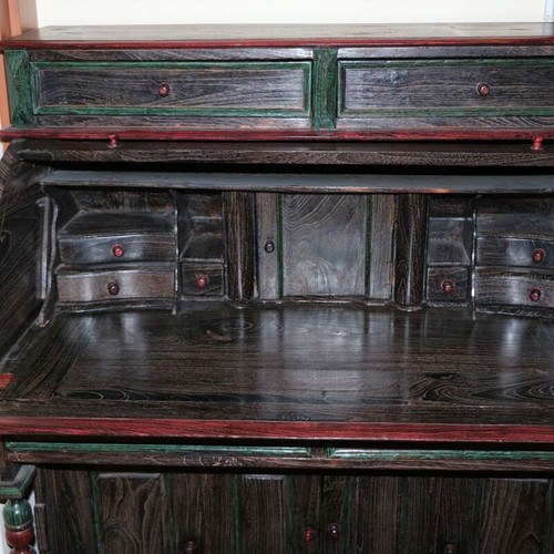 Antique handmade roll top desk used, interwar period