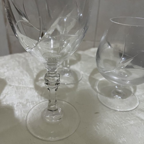 Crystal glasses new, set of 24 with delicate design