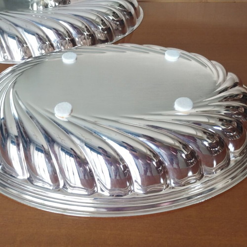 Silver-plated Fruit Bowl Cassetti Firenze 871 FI • Vintage Bell Cloche • 32x23cm • Display Condition