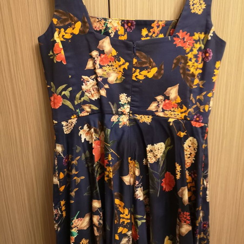 Desiree blue floral knee-length dress like new