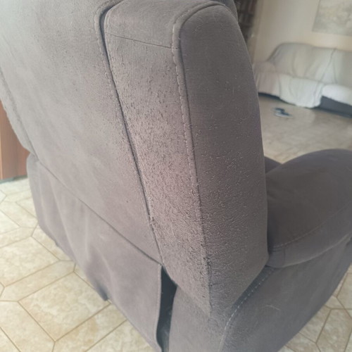 Three-seater sofa and armchair used