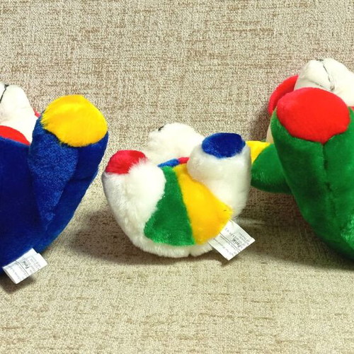 Stuffed animal dolls new, pack of 3, 1990s vintage teddy bears