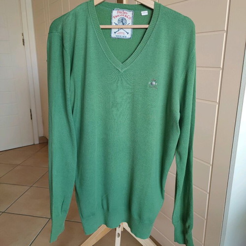 Diesel men's sweater used, green, size L with V-neck
