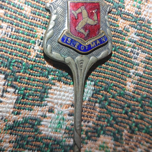 Souvenir spoons used from Isle of Man, Wales and Scotland