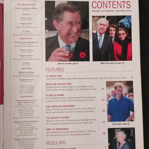 Majesty Royal Magazine January 2003