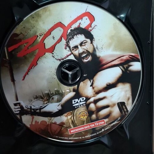 300 DVD new, adventure with Greek subtitles