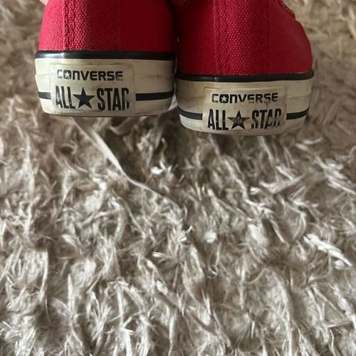 Converse All Star size 32 like new, red and white sneakers