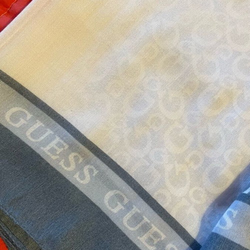 Guess scarf white and blue