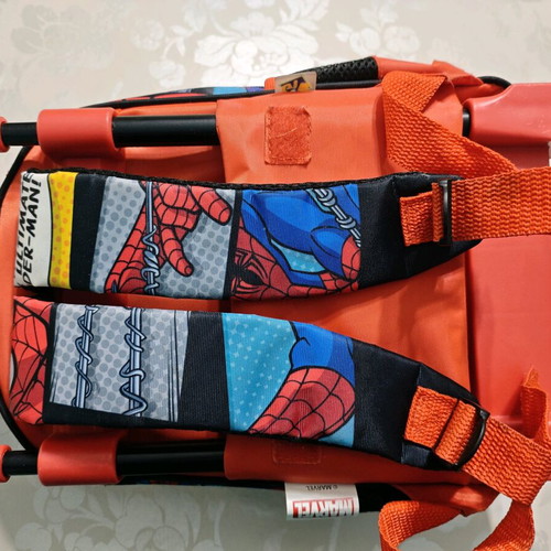 Spiderman school backpack used with wheels and detachable mask