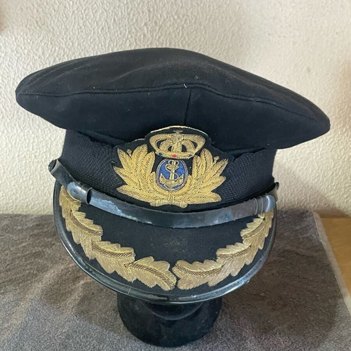 Royal Navy senior officer cap used